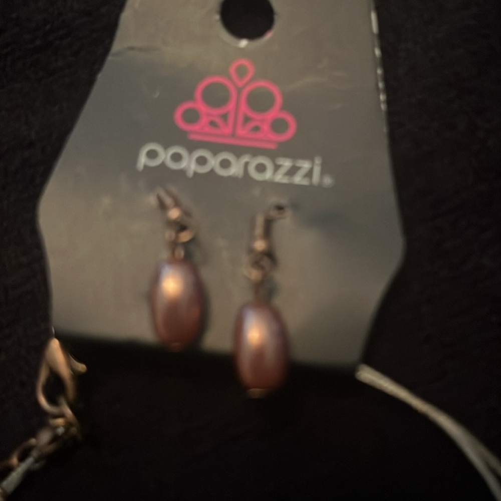 Paparazzi Tan and Brown beads Necklace with Intricate Wirework - Picture 3 of 4